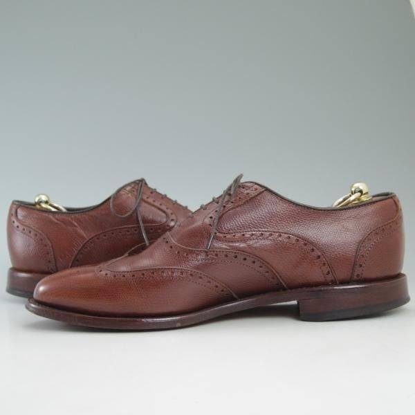 美品★(米)アレンエドモンズ 9E【★McClain/マクレーン】フルブローグ/グレインレザー/茶/メンズ/ALLEN EDMONDS★c389