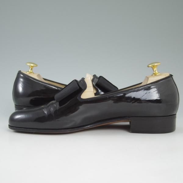 ★(伊)タニノクリスチー SIZE 6.5【希少★オペラパンプス/マッケイ製法】黒/パテント/エナメル/スリッポン/TANINO CRISCI★c391