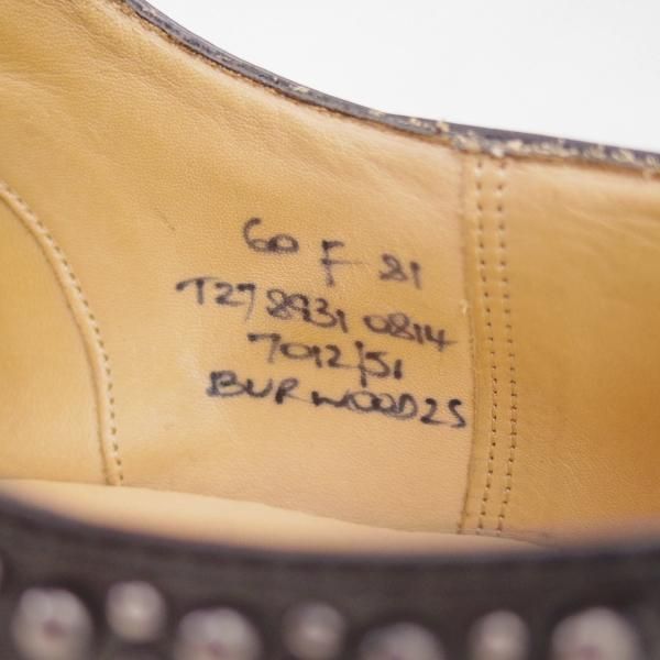 極美品★チャーチ 60F/UK6【★バーウッド/スタッズ/BURWOOD 2S】5都市ロゴ/ポリッシュドバインダーカーフ/81ラスト/Church's★c397