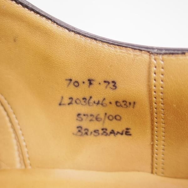 極美品★チャーチ 70F/UK7【★復刻版73ラスト/バーウッド同系モデル/Brisbane】3都市ロゴ/ポリッシュドバインダーカーフ/Church's★c398