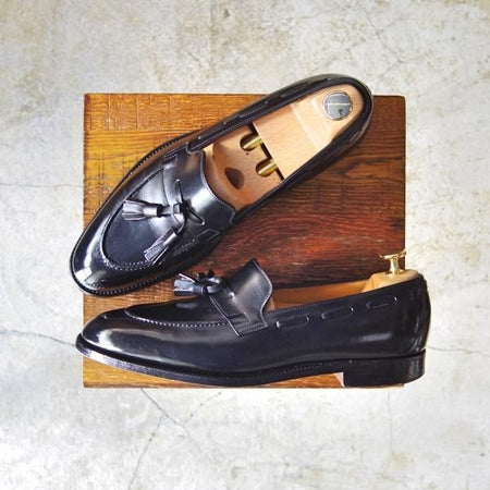 美品★ジョンロブ 6D【★タッセルローファー/4098ラスト/JIHEL】カーフ/黒/JOHN LOBB★c403