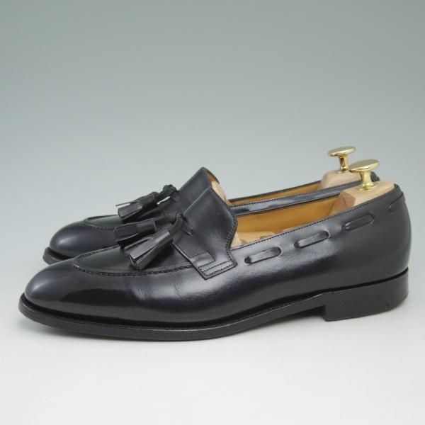 美品★ジョンロブ 6D【★タッセルローファー/4098ラスト/JIHEL】カーフ/黒/JOHN LOBB★c403