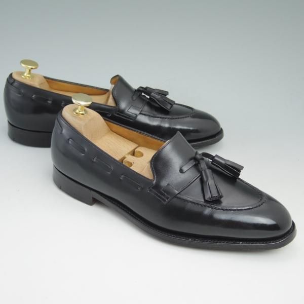 美品★ジョンロブ 6D【★タッセルローファー/4098ラスト/JIHEL】カーフ/黒/JOHN LOBB★c403