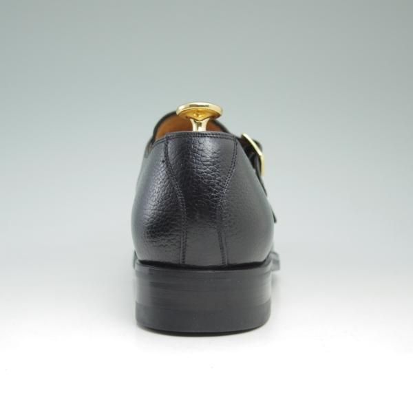 未使用★(スペイン製)YANKO/ヤンコ SIZE 24【★グッドイヤーウェルテッド製法】ダブルモンク/黒/グレインレザー/ヨークソール★c409