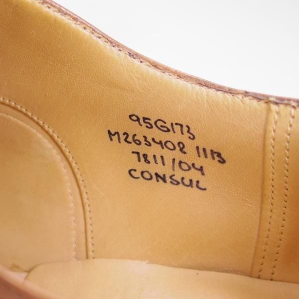 美品★チャーチ 95G/UK9.5【★コンサル/CONSUL】173ラスト/ストレートチップ/4都市ロゴ/ネバダカーフ/Church's★c416
