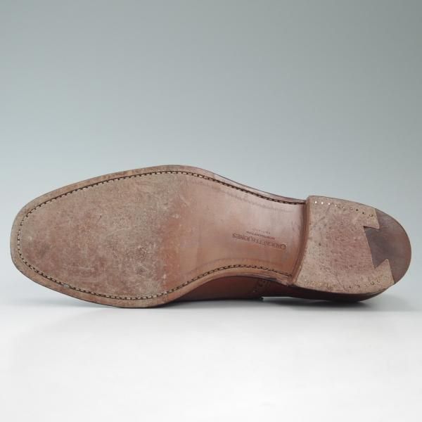 極美品★クロケット&ジョーンズ 6.5E【★セミブローグ/ALDGATE】茶/カーフ/Crockett&Jones★c417