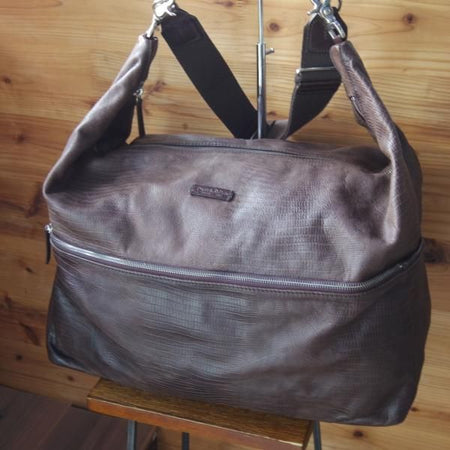 極上★ダニエル&ボブ【希少★大型ジャスミン/JOSHUA/ジョシュア/リザード型押し】メンズ/レザー/2Wayショルダー バッグ/Daniel&Bob★N5097