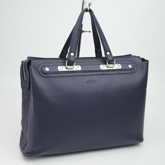 美品★(伊)トラモンターノ/TRAMONTANO【貴重★レザー ブリーフケース/紺色】メンズ ビジネス バッグ/鞄★N5099