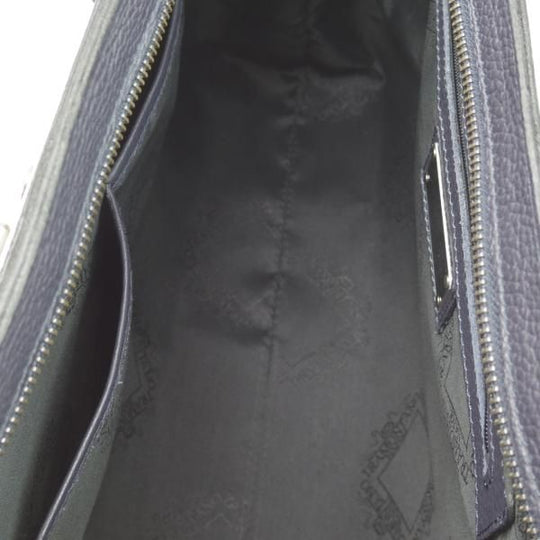 美品★(伊)トラモンターノ/TRAMONTANO【貴重★レザー ブリーフケース/紺色】メンズ ビジネス バッグ/鞄★N5099