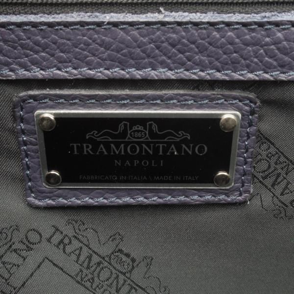 美品★(伊)トラモンターノ/TRAMONTANO【貴重★レザー ブリーフケース/紺色】メンズ ビジネス バッグ/鞄★N5099