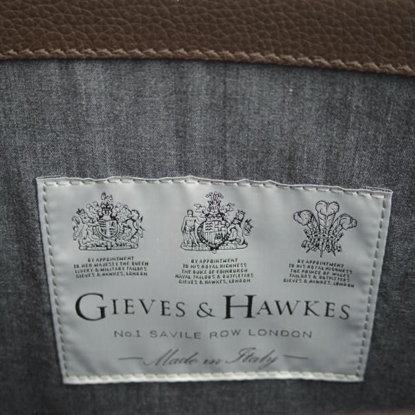 未使用★(英)GIEVES&HAWKES/ギーブス&ホークス【★イタリア製/ブリーフケース/インポート製品】メンズ ビジネス レザー バッグ/鞄★N5100