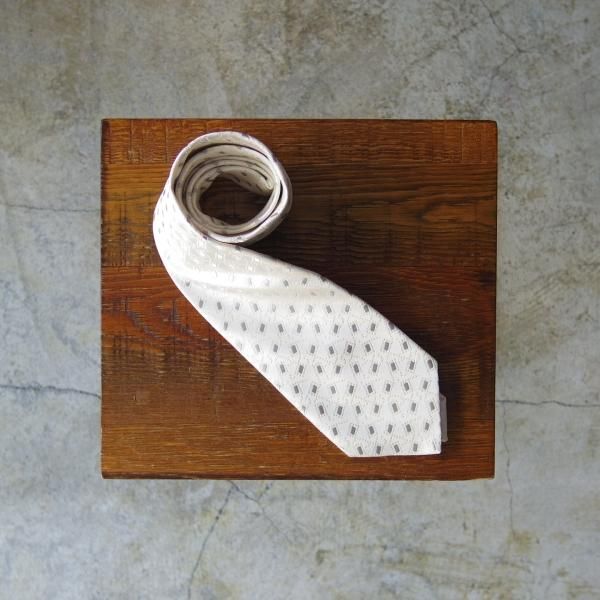 展示品程度★(フランス製)Charvet/シャルベ【定価3万円以上★ネクタイ/三越取り扱い】シルク/ホワイト/白★a0N5103