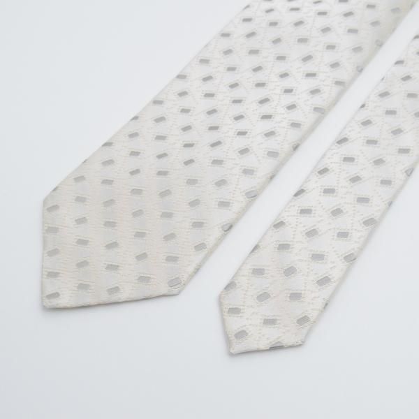 展示品程度★(フランス製)Charvet/シャルベ【定価3万円以上★ネクタイ/三越取り扱い】シルク/ホワイト/白★a0N5103