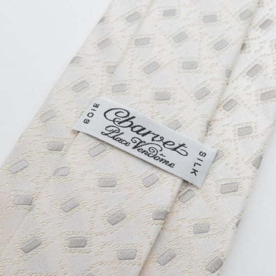 展示品程度★(フランス製)Charvet/シャルベ【定価3万円以上★ネクタイ/三越取り扱い】シルク/ホワイト/白★a0N5103