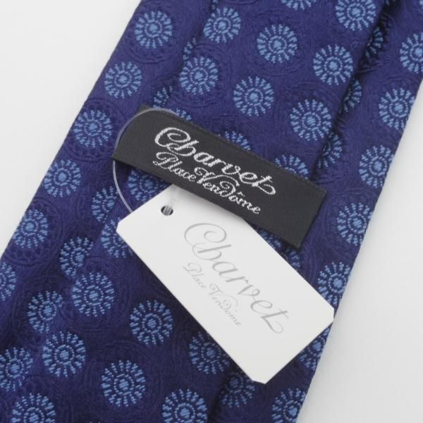 展示品程度★(フランス製)Charvet/シャルベ【定価3万円以上★ネクタイ/三越取り扱い】シルク/ネイビー/紺★a0N5104