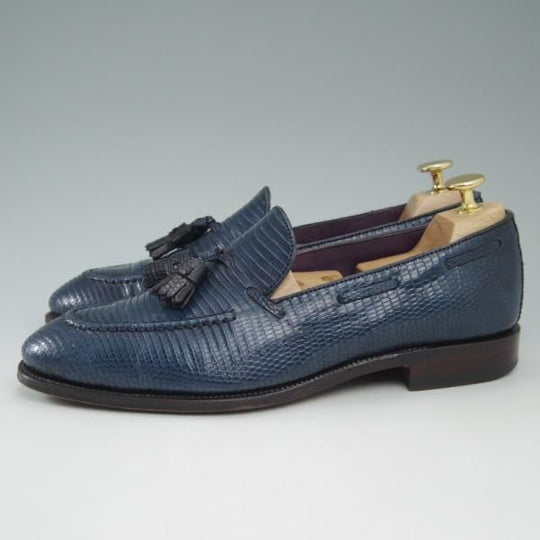 美品★(スペイン製)CARMINA/カルミナ SIZE 6.5【★リザード革仕様/トレーディングポスト別注】タッセルローファー/Trading Post★c432