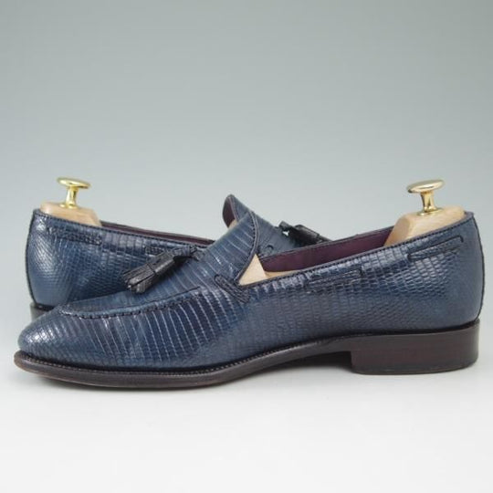 美品★(スペイン製)CARMINA/カルミナ SIZE 6.5【★リザード革仕様/トレーディングポスト別注】タッセルローファー/Trading Post★c432