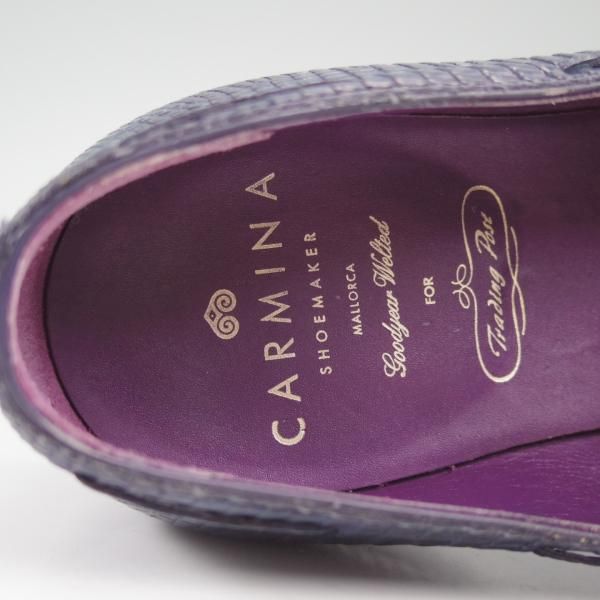 美品★(スペイン製)CARMINA/カルミナ SIZE 6.5【★リザード革仕様/トレーディングポスト別注】タッセルローファー/Trading Post★c432