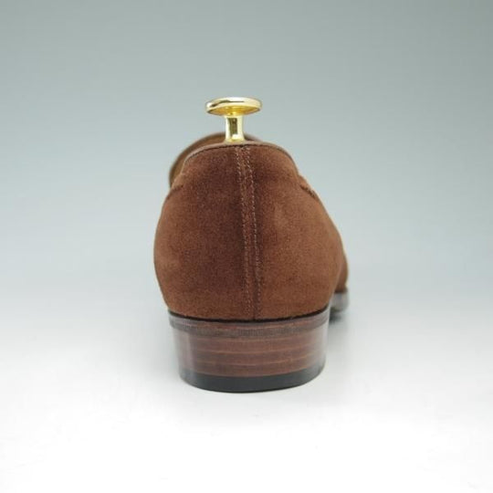 美品★(福岡)Corno blu/コルノブルゥ SIZE 7.5【★グッドイヤーウェルテッド製法/セントラル靴製】タッセルローファー/スエード/茶★c437