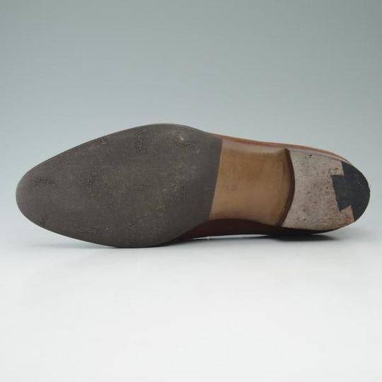 美品★(福岡)Corno blu/コルノブルゥ SIZE 7.5【★グッドイヤーウェルテッド製法/セントラル靴製】タッセルローファー/スエード/茶★c437