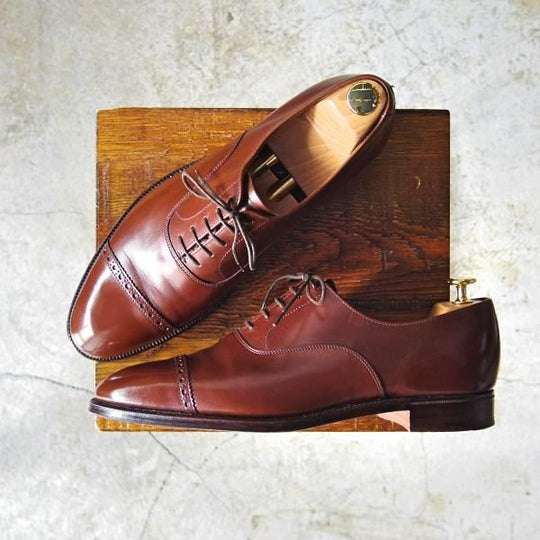 極美品★クロケット&ジョーンズ 8E【貴重★トレーディングポスト別注/ARUNDEL】Trading Post/パンチドキャップトゥ/Crockett&Jones★c440