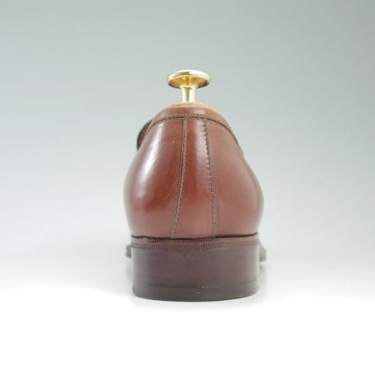 美品★(伊)タニノクリスチー SIZE 6.5【★コインローファー】茶/メンズ/men's/カーフ/TANINO CRISCI★c454