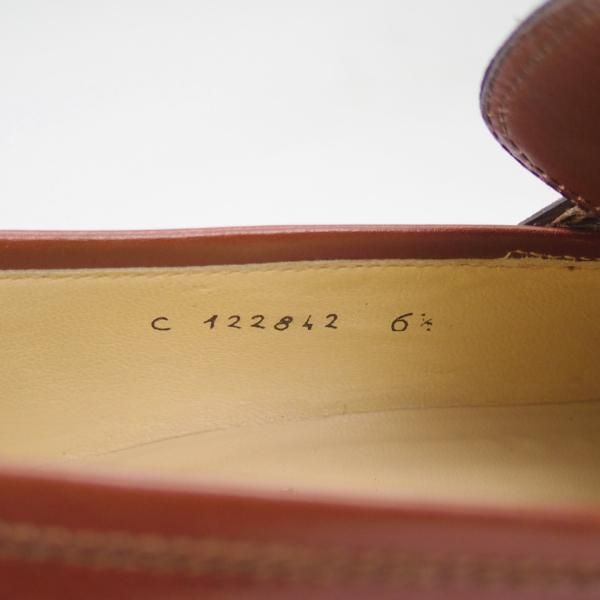 美品★(伊)タニノクリスチー SIZE 6.5【★コインローファー】茶/メンズ/men's/カーフ/TANINO CRISCI★c454