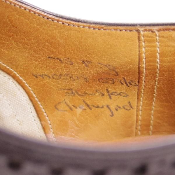 極上★チャーチ 75F/UK7.5【★旧チャーチ/73ラスト/CHETWYND/チェットウィンド】3都市ロゴ/フルブローグ/Church's★c457