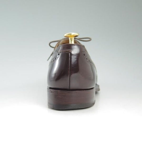 極上★クロケット&ジョーンズ 7.5E【★(英)ニュー&リングウッド別注/New&Lingwood】フルブローグ/濃茶/Crockett&Jones★c458