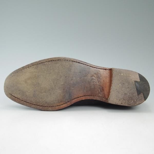 極上★クロケット&ジョーンズ 7.5E【★(英)ニュー&リングウッド別注/New&Lingwood】フルブローグ/濃茶/Crockett&Jones★c458