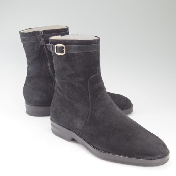 美品★(伊)タニノクリスチー SIZE 9【定価15万以上★ブラックラピド製法/ブーツ】サイドジップ/黒/スエード/TANINO CRISCI★c422