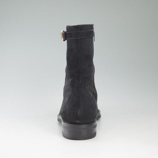 美品★(伊)タニノクリスチー SIZE 9【定価15万以上★ブラックラピド製法/ブーツ】サイドジップ/黒/スエード/TANINO CRISCI★c422