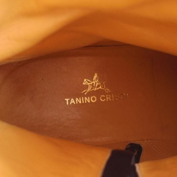 美品★(伊)タニノクリスチー SIZE 9【定価15万以上★ブラックラピド製法/ブーツ】サイドジップ/黒/スエード/TANINO CRISCI★c422