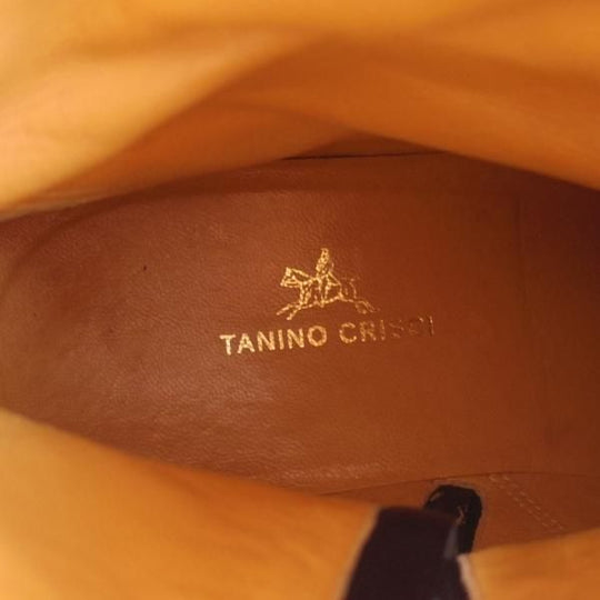 美品★(伊)タニノクリスチー SIZE 9【定価15万以上★ブラックラピド製法/ブーツ】サイドジップ/黒/スエード/TANINO CRISCI★c422