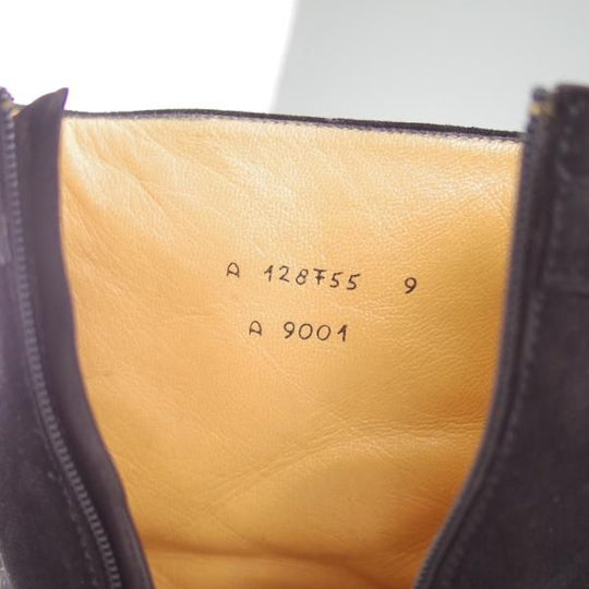 美品★(伊)タニノクリスチー SIZE 9【定価15万以上★ブラックラピド製法/ブーツ】サイドジップ/黒/スエード/TANINO CRISCI★c422