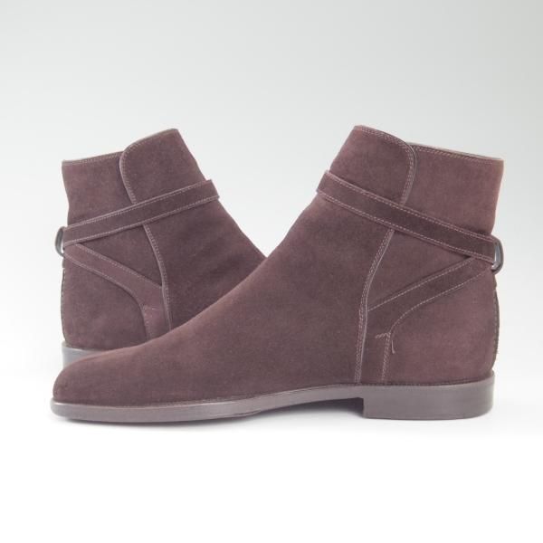 美品★(伊)タニノクリスチー SIZE 5.5【定価20万円以上★最後期のジョッパーブーツ】濃茶/スエード/TANINO CRISCI★c423