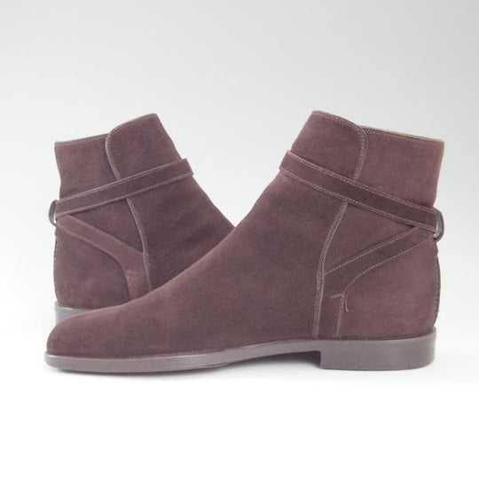 美品★(伊)タニノクリスチー SIZE 5.5【定価20万円以上★最後期のジョッパーブーツ】濃茶/スエード/TANINO CRISCI★c423