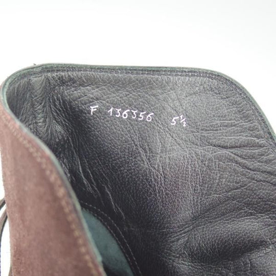 美品★(伊)タニノクリスチー SIZE 5.5【定価20万円以上★最後期のジョッパーブーツ】濃茶/スエード/TANINO CRISCI★c423