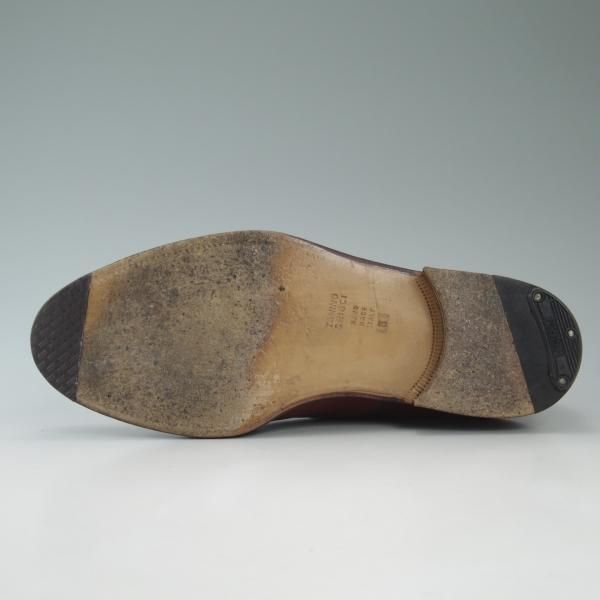 美品★(伊)タニノクリスチー SIZE 6【希少★ハンドソーンウェルテッド製法/九分仕立て】ストレートチップ/茶/カーフ/TANINO CRISCI★c424