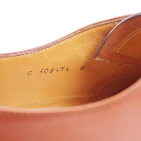 美品★(伊)タニノクリスチー SIZE 6【希少★ハンドソーンウェルテッド製法/九分仕立て】ストレートチップ/茶/カーフ/TANINO CRISCI★c424