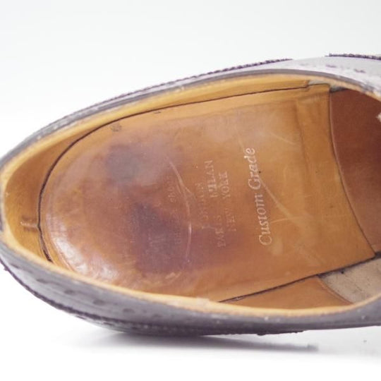 極上★チャーチ 95F/UK9.5【★ディプロマット/DIPLOMAT/旧チャーチ/73ラスト】3〜4都市ロゴ過渡期/黒/セミブローグ/Church's★c425