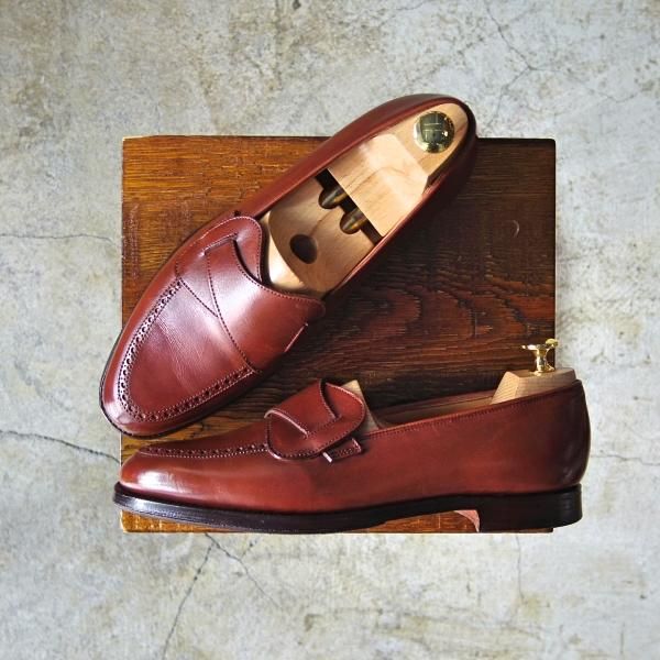 美品★クロケット&ジョーンズ 6.5E【★(英)ニュー&リングウッド別注/NEW&LINGWOOD】バタフライローファー/302ラスト/Crockett&Jones★c427