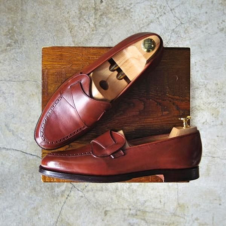 美品★クロケット&ジョーンズ 6.5E【★(英)ニュー&リングウッド別注/NEW&LINGWOOD】バタフライローファー/302ラスト/Crockett&Jones★c427