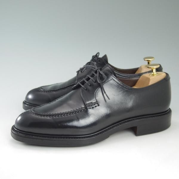 極美品★(スペイン製)カルミナ SIZE 7【★コードバン仕様/Uチップ】ホーウィン/シェルコードバン/黒/CARMINA★c428