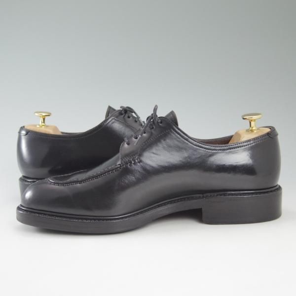 極美品★(スペイン製)カルミナ SIZE 7【★コードバン仕様/Uチップ】ホーウィン/シェルコードバン/黒/CARMINA★c428