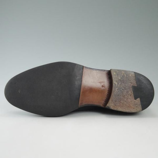 極美品★(スペイン製)カルミナ SIZE 7【★コードバン仕様/Uチップ】ホーウィン/シェルコードバン/黒/CARMINA★c428