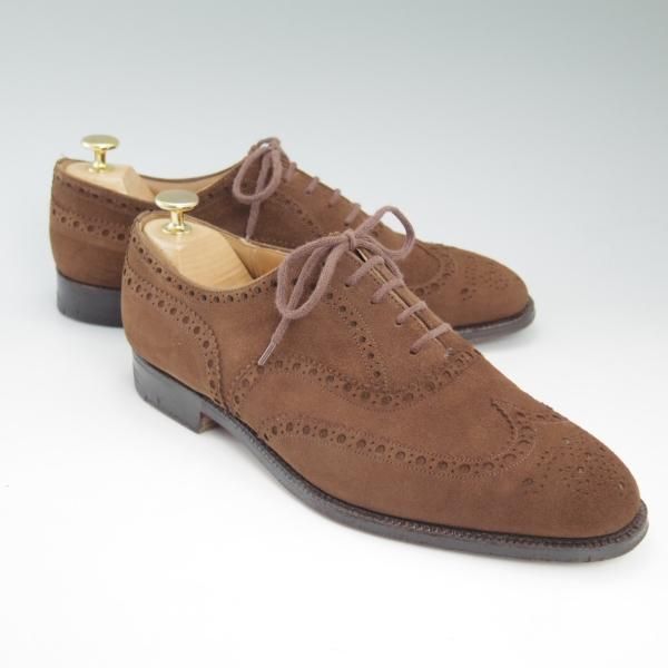 極上★チャーチ 75F/UK7.5【★アンテロープ革/REAL CAPE BUCK/旧チャーチ】73ラスト/3都市ロゴ/スエード/フルブローグ/Church's★c464