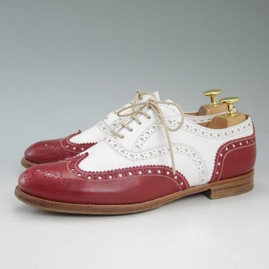 美品★チャーチ(レディース) SIZE 36.5【★BURWOOD 3W/バーウッド】コンビ/フルブローグ/ウイングチップ/Church's★c465