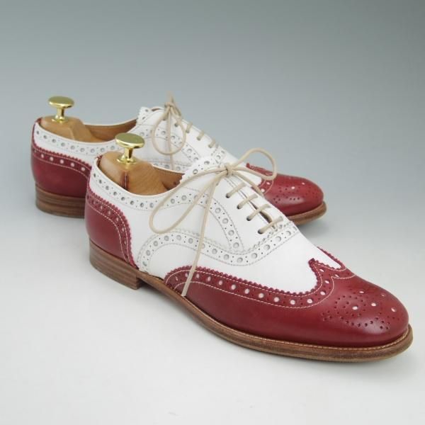 美品★チャーチ(レディース) SIZE 36.5【★BURWOOD 3W/バーウッド】コンビ/フルブローグ/ウイングチップ/Church's★c465