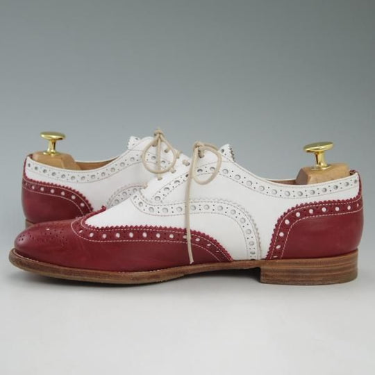 美品★チャーチ(レディース) SIZE 36.5【★BURWOOD 3W/バーウッド】コンビ/フルブローグ/ウイングチップ/Church's★c465